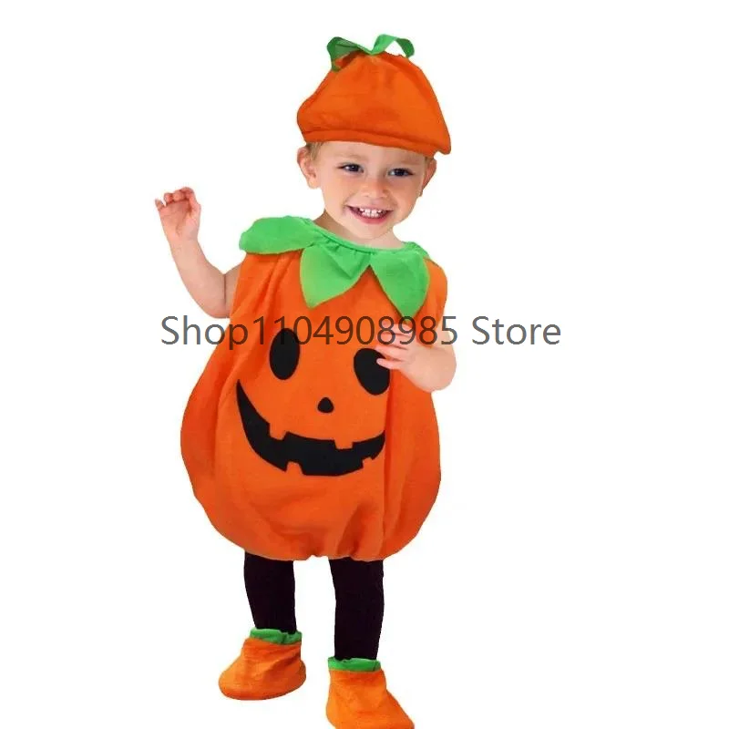 

Halloween Pumpkin Costume Kids Romper Boy Girl Party Costume Cosplay for Girls Boys Stage Performance Holiday Party Clothing