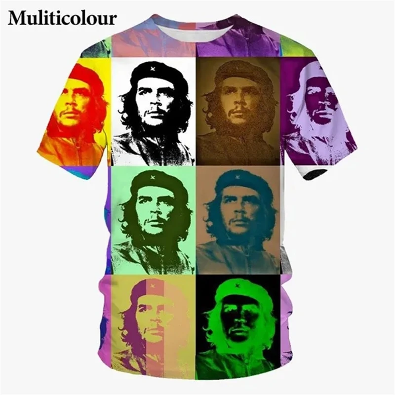 New Revolutionary Characters Che Guevara 3D Printed T-Shirts Casual Tops Short Sleeve Men's Ladies T Shirt Streetwear Baggy Tees