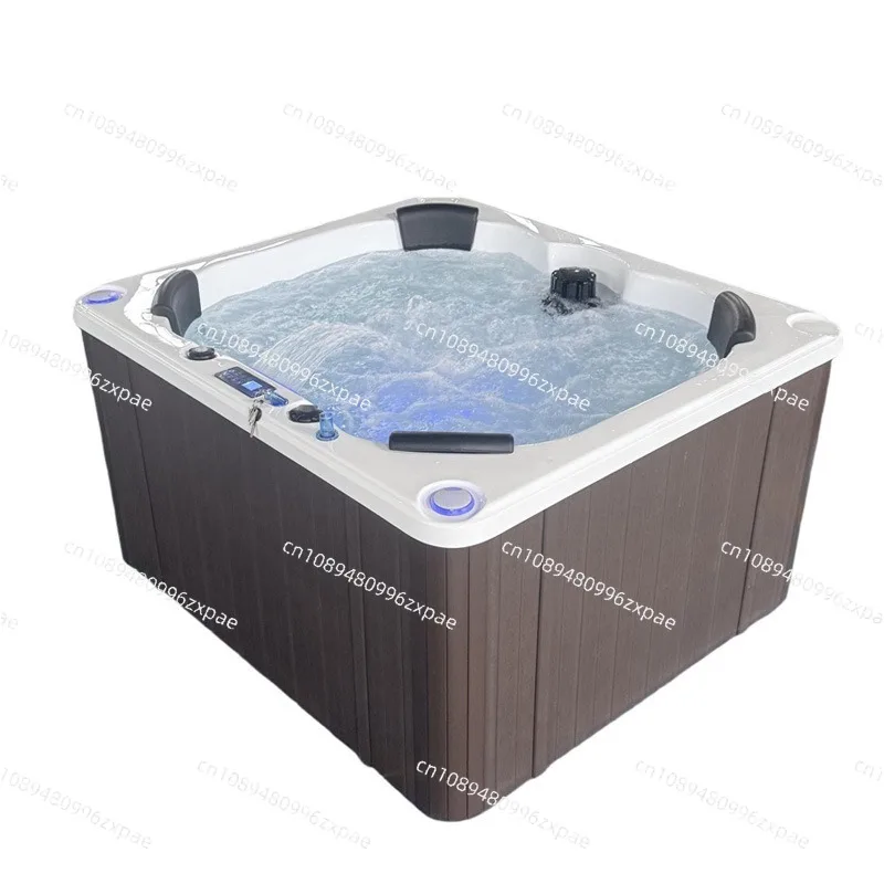 Outdoor Jacuzzi Spa Pool 4 Person Constant Temperature Massage Hydrotherapy Tub For Villa Homestay Hot Spring Use