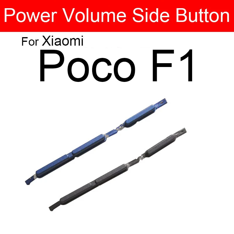 Power On Off Side Button For Xiaomi Poco F1 F2 F3 M3 X3 Volume Audio Control Side Key Button Repair Replacement Parts