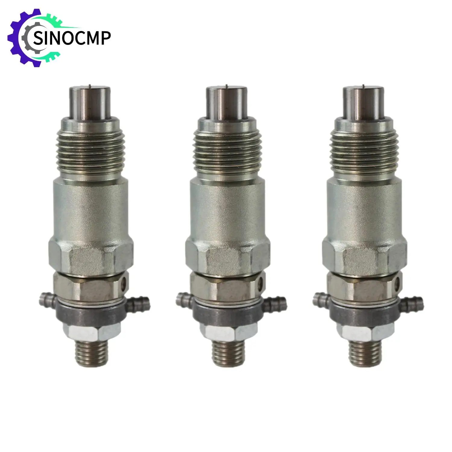 SINOCMP 3PCS Fuel Injector Nozzle 15271-53020 70000-65209 15221-53030 for Kubota D750 D850 D950 D1302 D1402 V1702 V1902 Engine