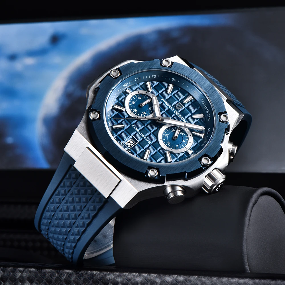 Diving PAGANI DESIGN series watch outdoor multifunctional timing code watches Japan VK64 quartz movement watch top sports watch