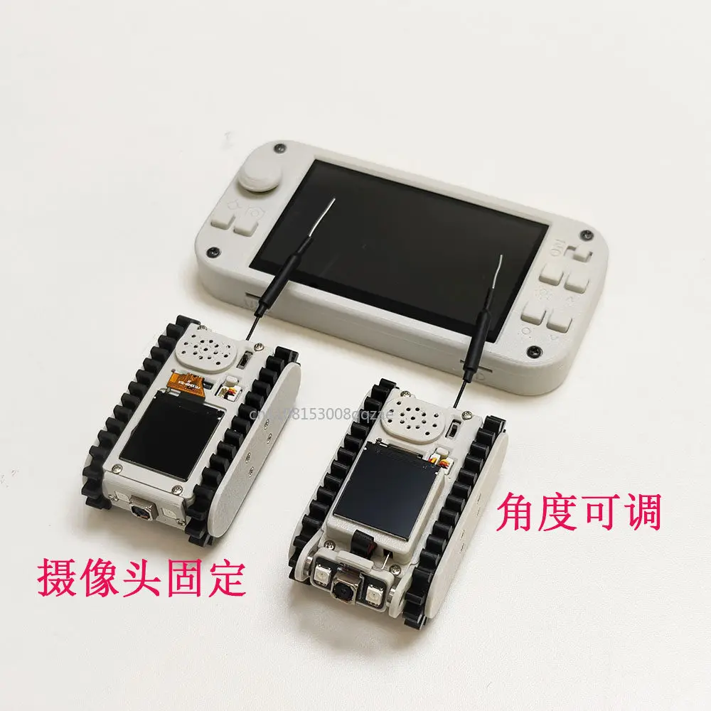 Tracked Intelligent Trolley WIFI Video Vision Pipeline Inspection Robot Can Move Up and Down 4.3 Inch Remote Control Handle
