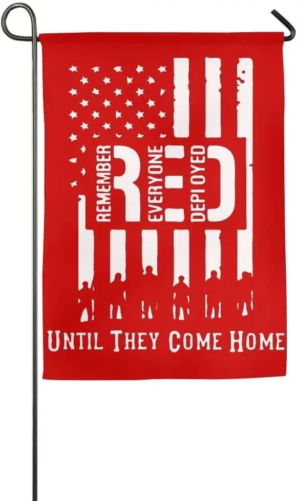 Hopes's Garden Flag - 12 X 18 Inch Decorative Cute Remember Everyone Deployed Red Friday House Flag CP LLP LLX uui