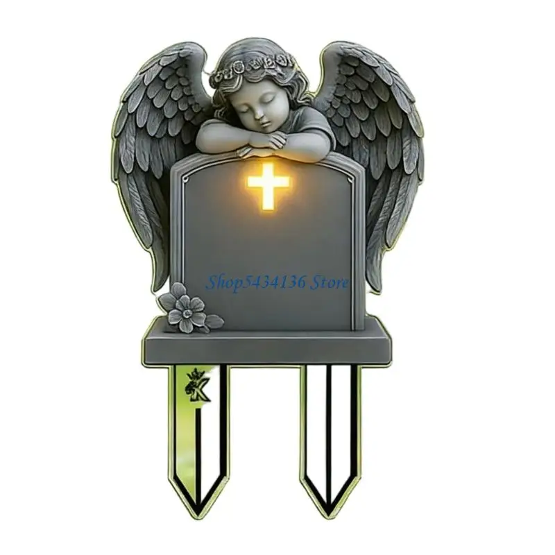 H7ED Sentimental Garden Ornaments Stake For Preserving Memories And Adding Solemn Atmospheres To Cemeteries