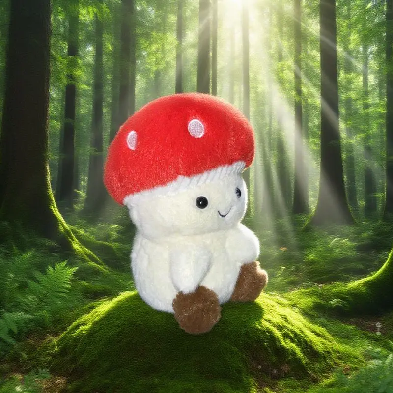 22*20 センチメートルぬいぐるみキノコのおもちゃかわいい赤白植物ぬいぐるみ漫画のおもちゃ男の子女の子の誕生日クリスマスギフト