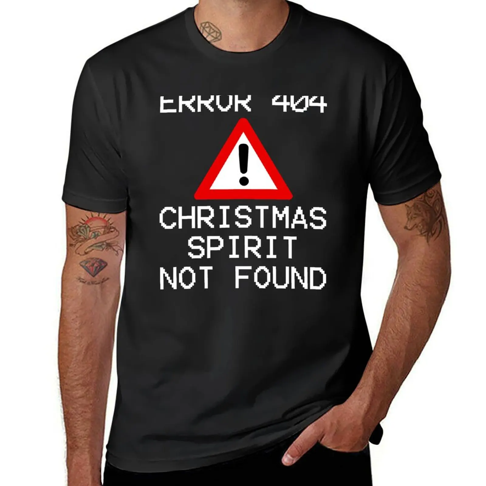 Bah Humbug ERROR 404 TShirt- Christmas Spirit Shirts Design T-Shirt cute clothes quick-drying tees fitted t shirts for men