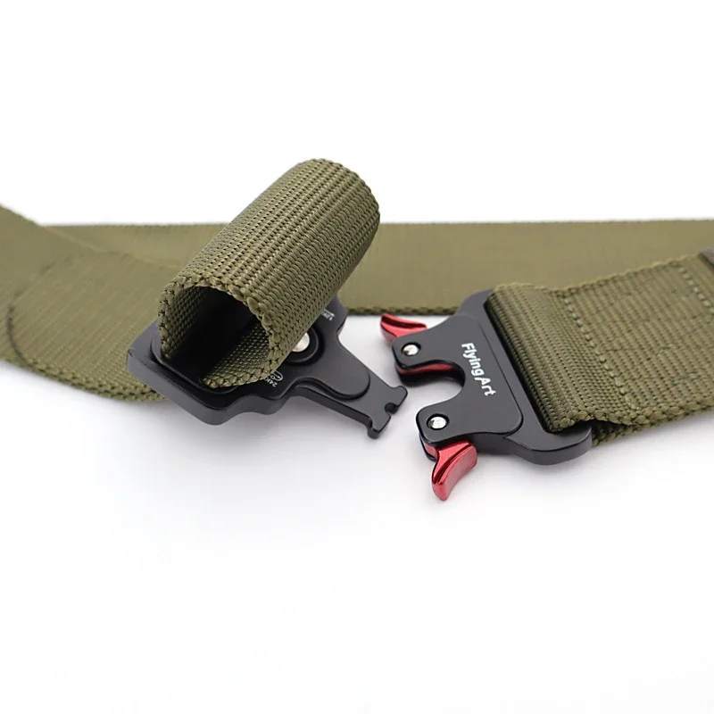 Männer Plus Große Größe 125 135 145 155 165cm Taktische Gürtel 5CM Breiten Militärischen Nylon Leinwand Taille Gürtel quick Release Magnetische