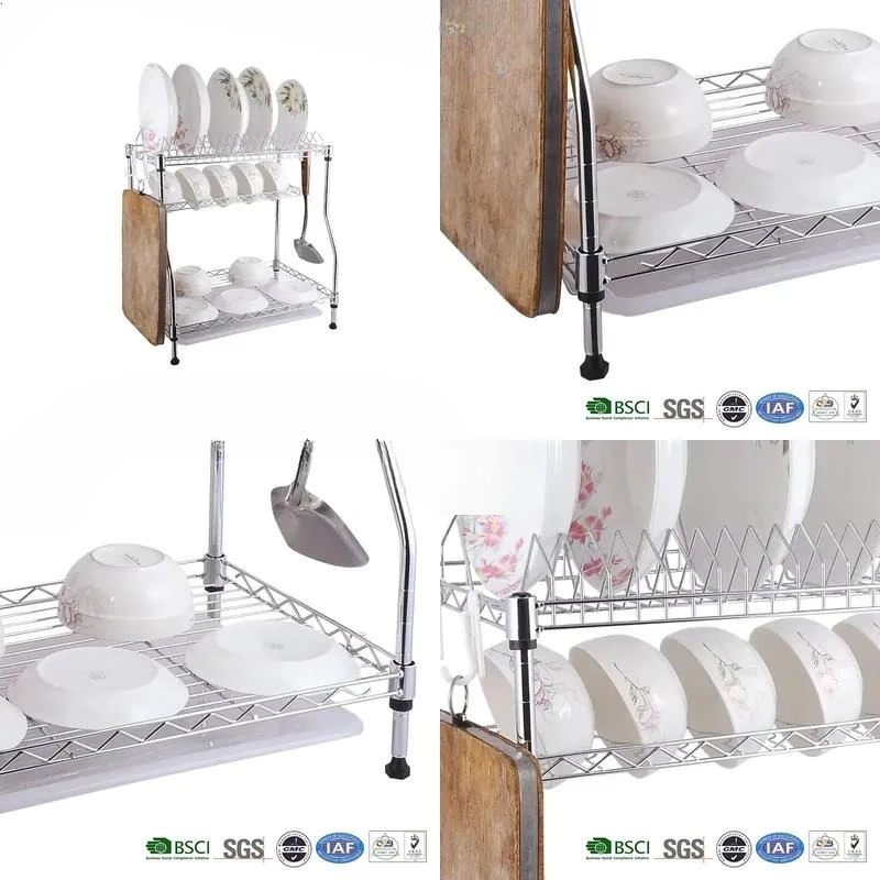 for Newly Designed 3 Story Dish Rack Kitchen with Stainless Steel