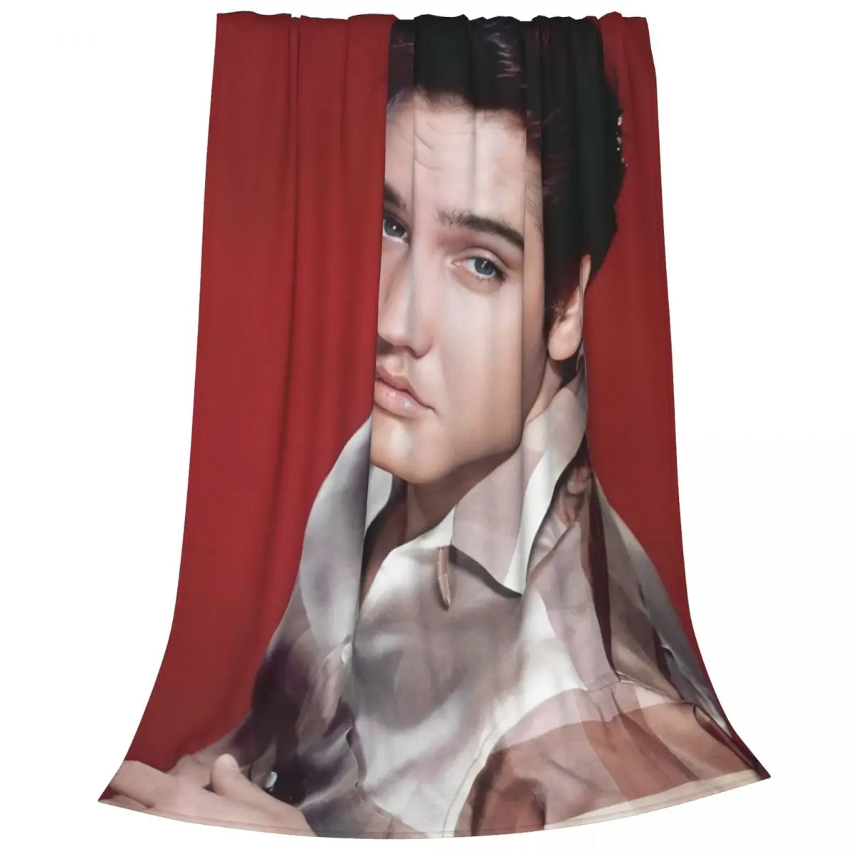 E-Elvis Presley Blanket Coral Fleece Plush Breathable Lightweight Throw Blankets for Bedding Travel Plush Thin Quilt