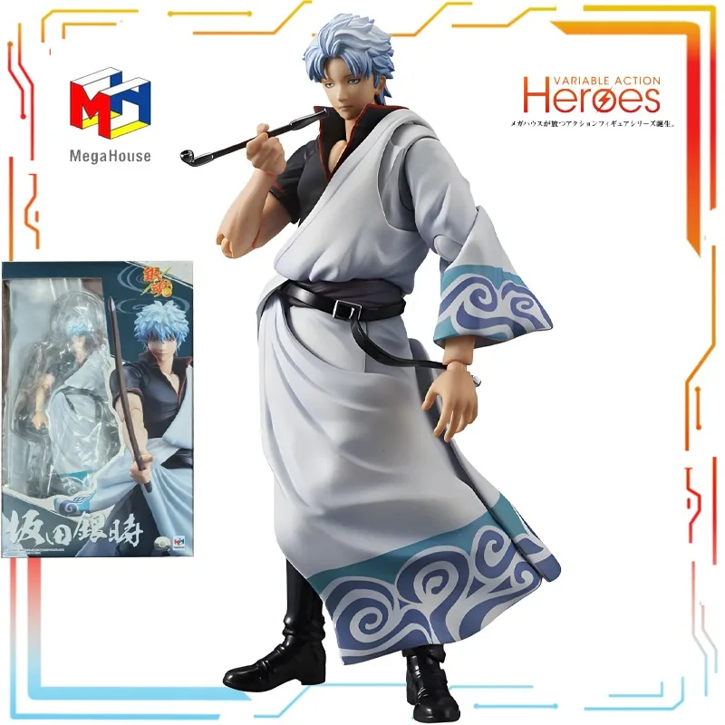 MEDICOM TOY Original acabado muñeca móvil serie Gintama Anime Sakata Gintoki figura de acción modelo juguetes adornos regalos para niños