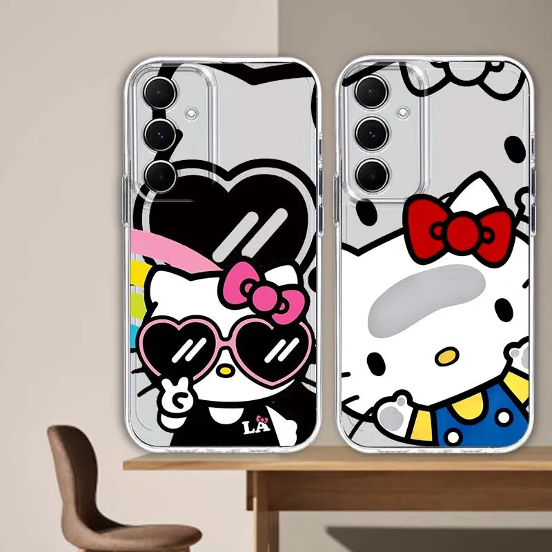 

Hello Kitty Keroppi Melody For Samsung S25 S24 S23 S22 S21 S20 S10 Ultra Plus Edge FE 5G Transparent Phone Case