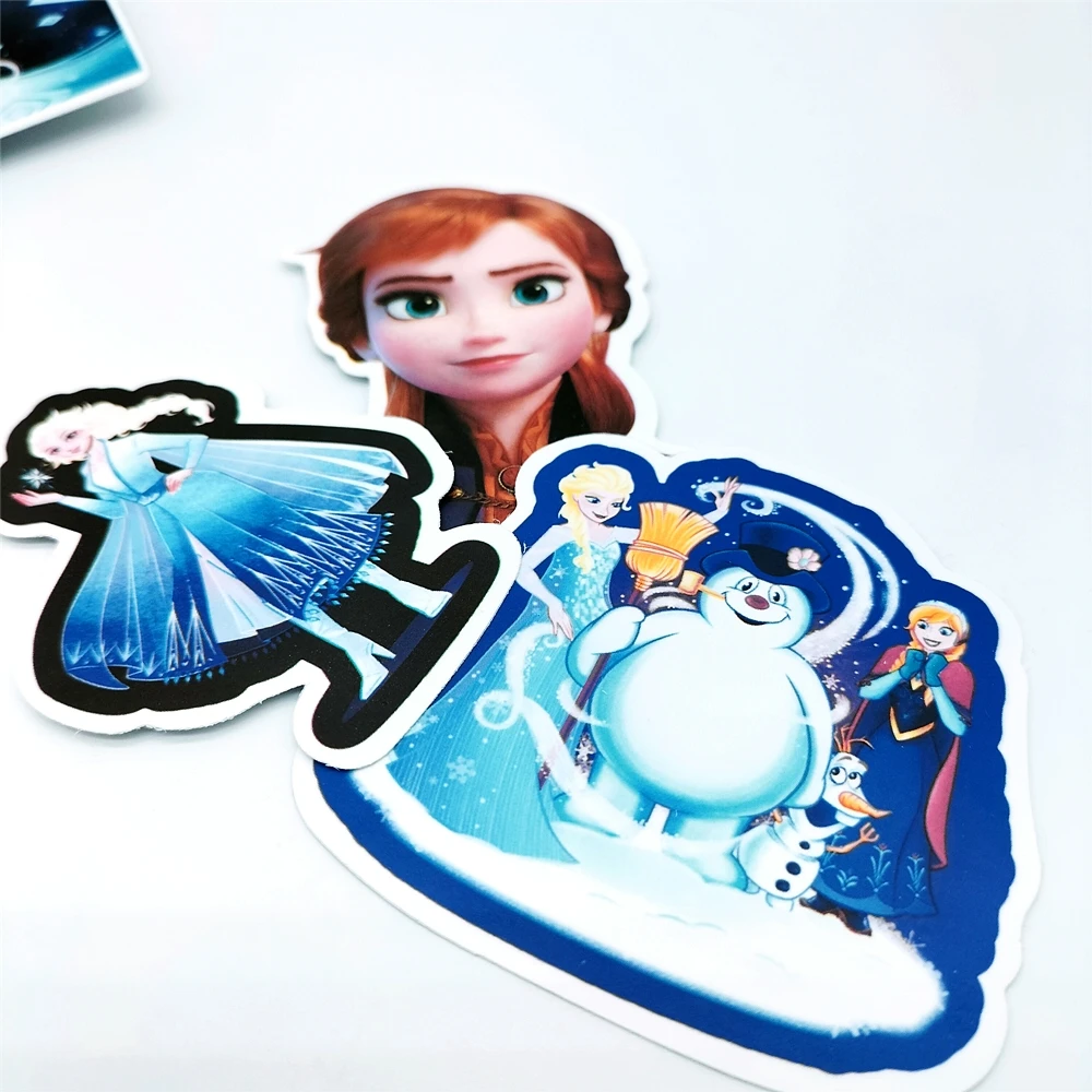 50Pcs Cartoon Adult Princess Elsa Balloon Decoration Stickers Children's Day Gifts Anna Graffiti Notebook Decoration Stikers