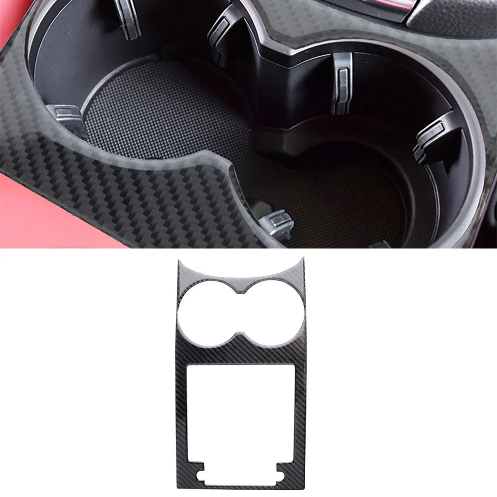 

Water Cup Storage Panel Decorative Cover Sticker for Macan 2014 2015 2016 2017 2018 2019 Carbon Fiber Car Interior Accessories