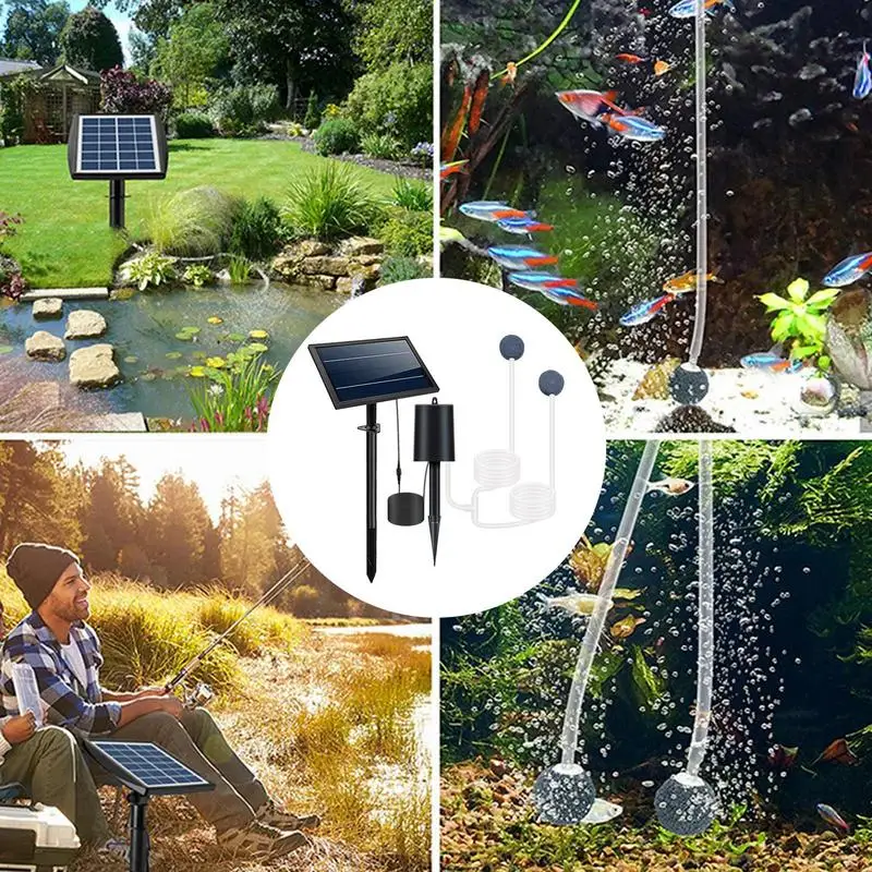 

Solar Aerator For Pond 3 Modes Pond Aerator 9V6W Solar Water Pump Adjustable Pond Air Pump For Garden Fish Tank