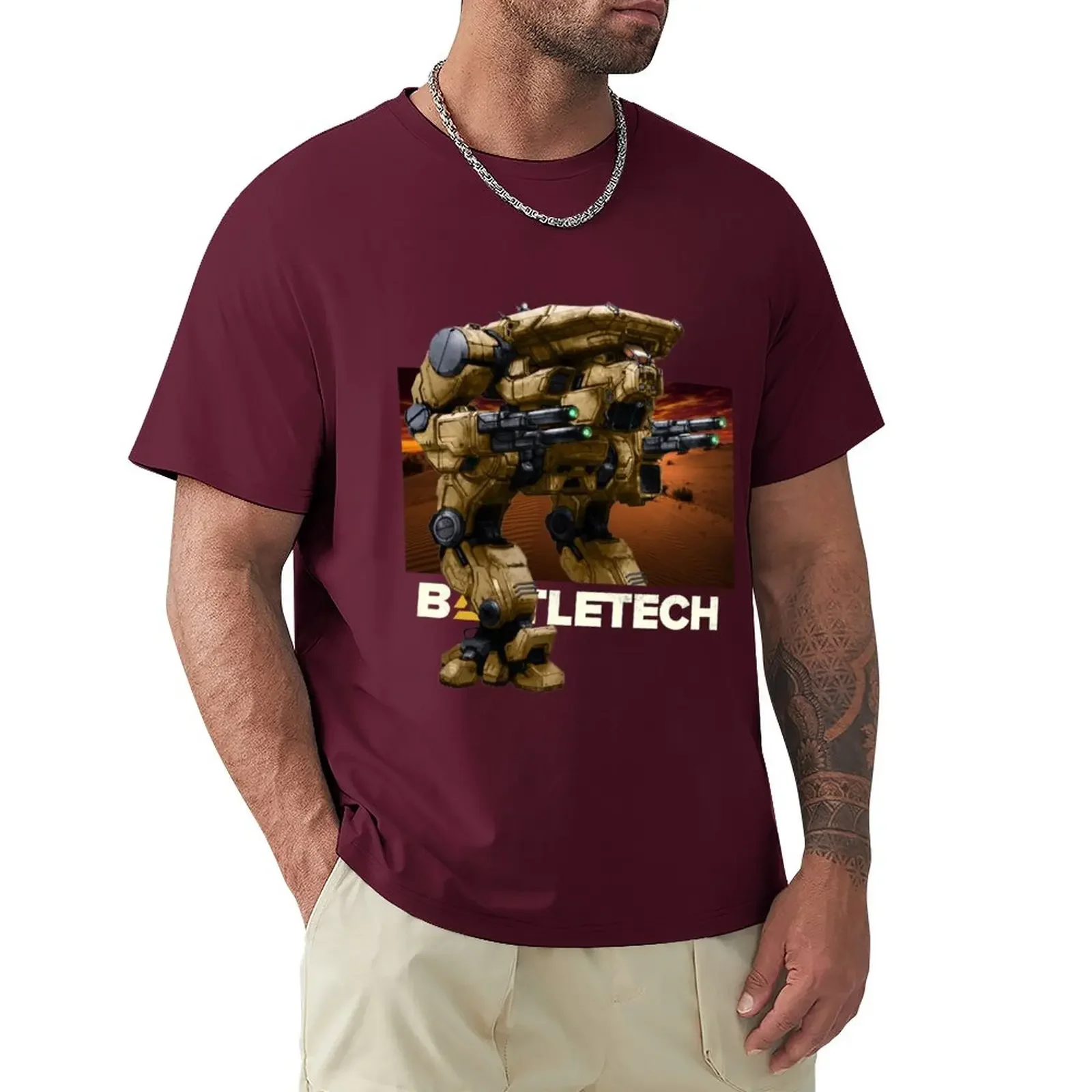 Summer Top Fitted T Shirts for Men Mechwarrior Battletech. MWO. All Systems Nominal. Popout 3D Design V12 T-Shirt Men Clothing