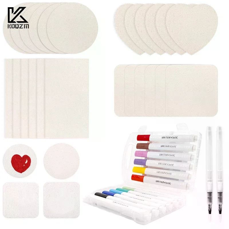 

3D Stereo Foam Texture Painting Set DIY Handmade Wooden Paddle Sponge Creative Blank Drawing Board for Art & Craft