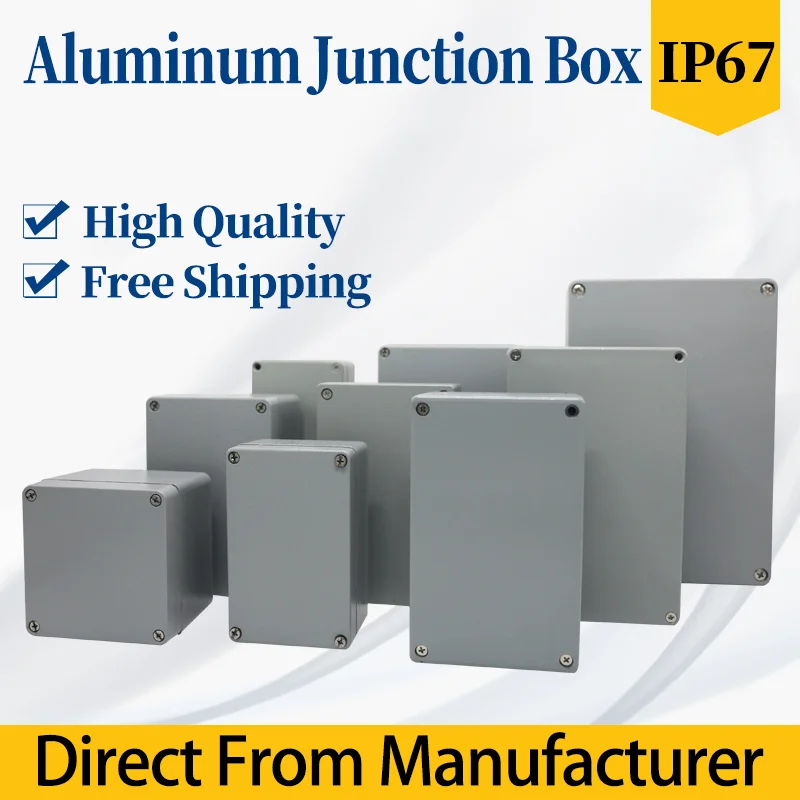 IP67 Waterproof Metal Box Outdoor High Temperature Resistant Cast Aluminum Box Factory Installation Hole Electrical Junction Box