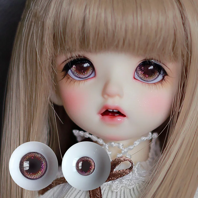 BJD doll eyeball suitable for 1/3 1/4 1/6 size BJD pressure cute eyeball 10mm 12mm14mm16mm18mm color pupil doll accessories