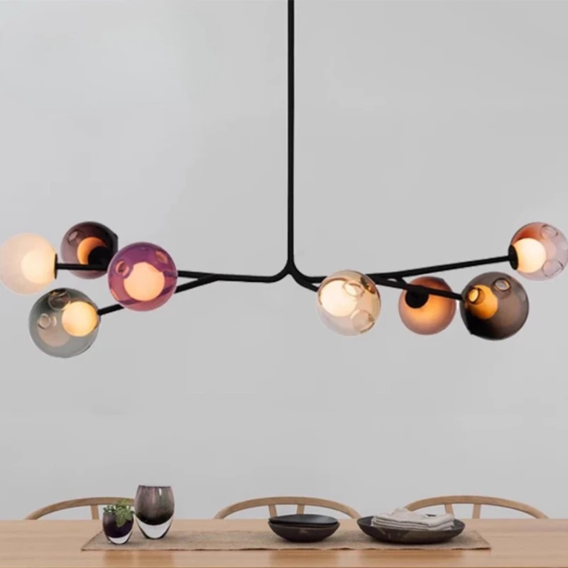 

Датские цветные стеклянные ветки, потолочные люстры, алюминиевые дизайнерские рестораны, роскошные украшения для гостиной, спальни, светодиодного освещения