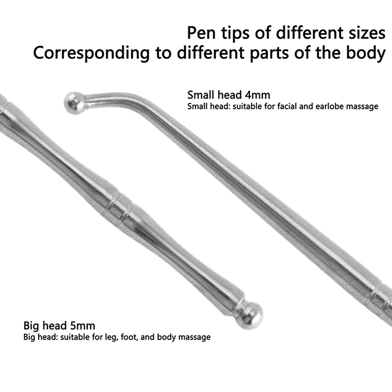 

Double Head Stainless Steel Manual Acupuncture Pen Trigger Point Massager Deep Tissue Massage Tool For Body Meridian Pain Relief