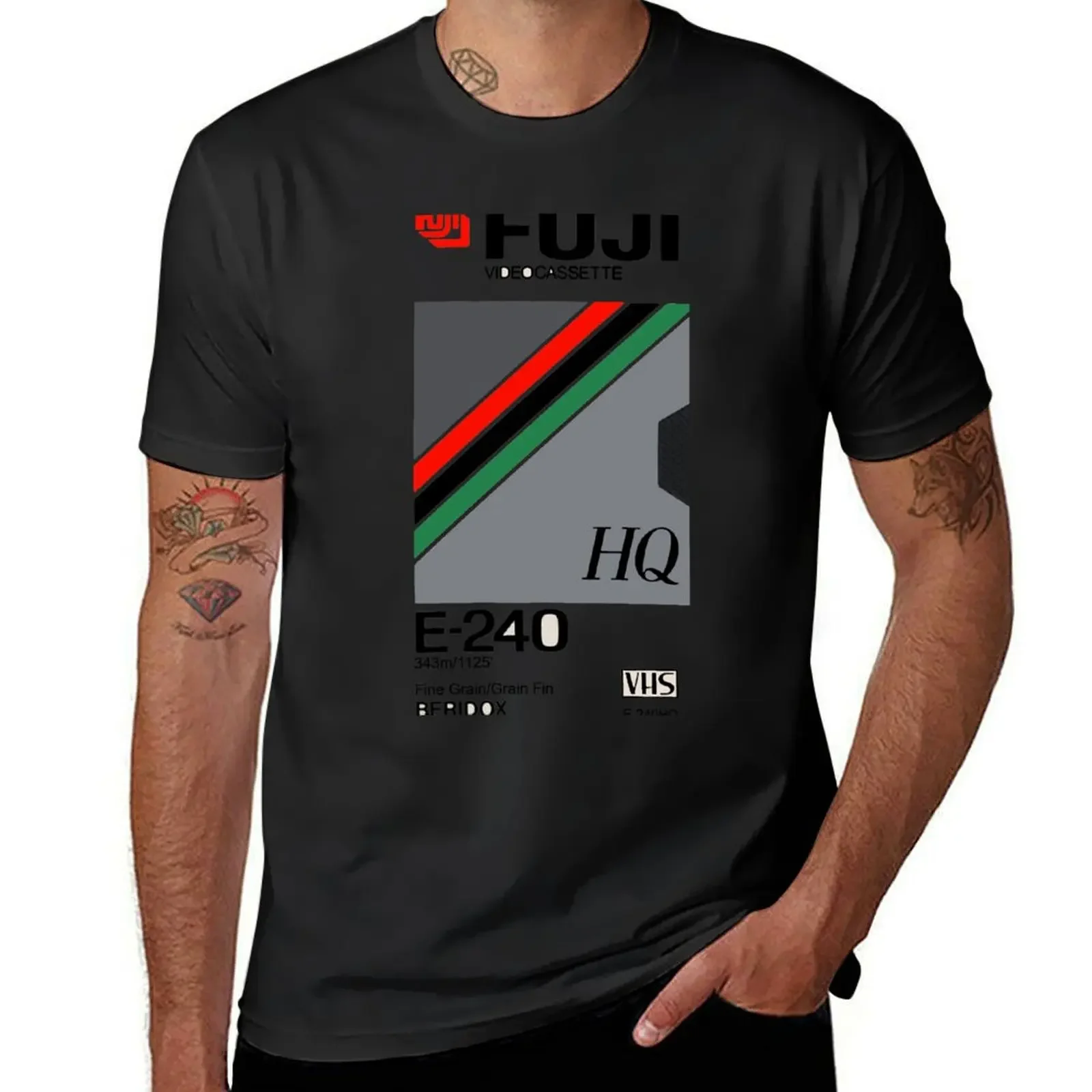 

Fuji E-240 Fine Grain VIDEO CASSETTE Tape T-Shirt clothes summer top t shirt for men