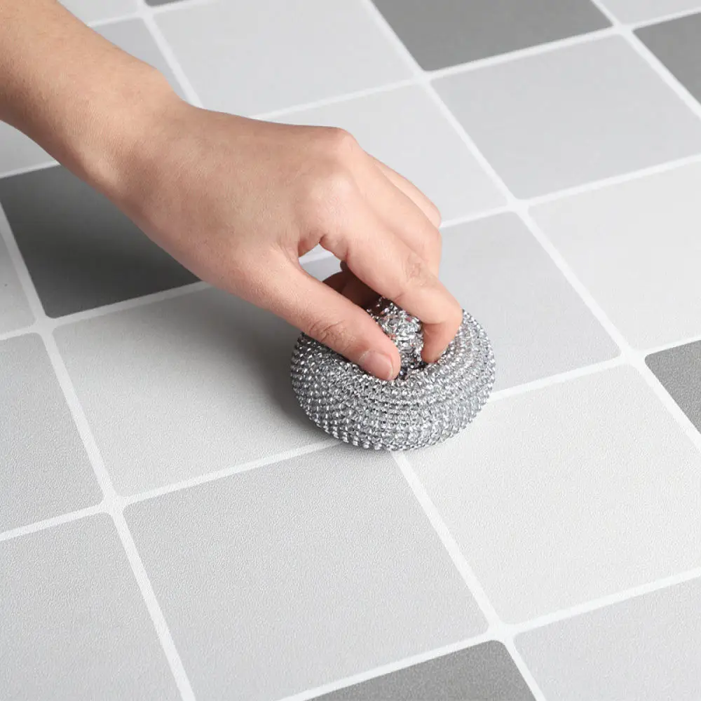 Waterproof Self Adhesive Floor Sticker Marble Pattern Thick Vinyl Tiles For Bathroom Kitchen Remodeling Anti Slip Surface Cover