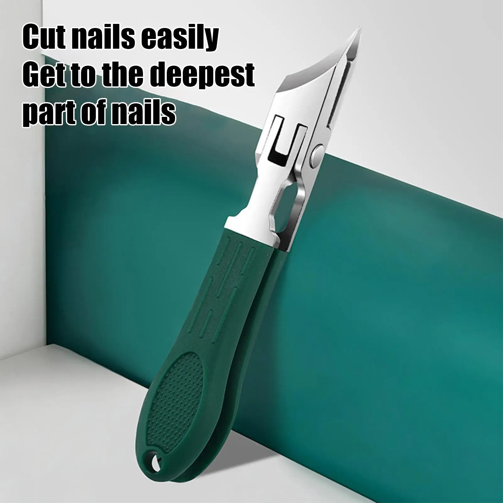 Curved Nail Clipper Stainless Steel Fingernail Toenail Clipper Cutters Anti-Splash Cuticle Remover Manicure Pedicure Tools
