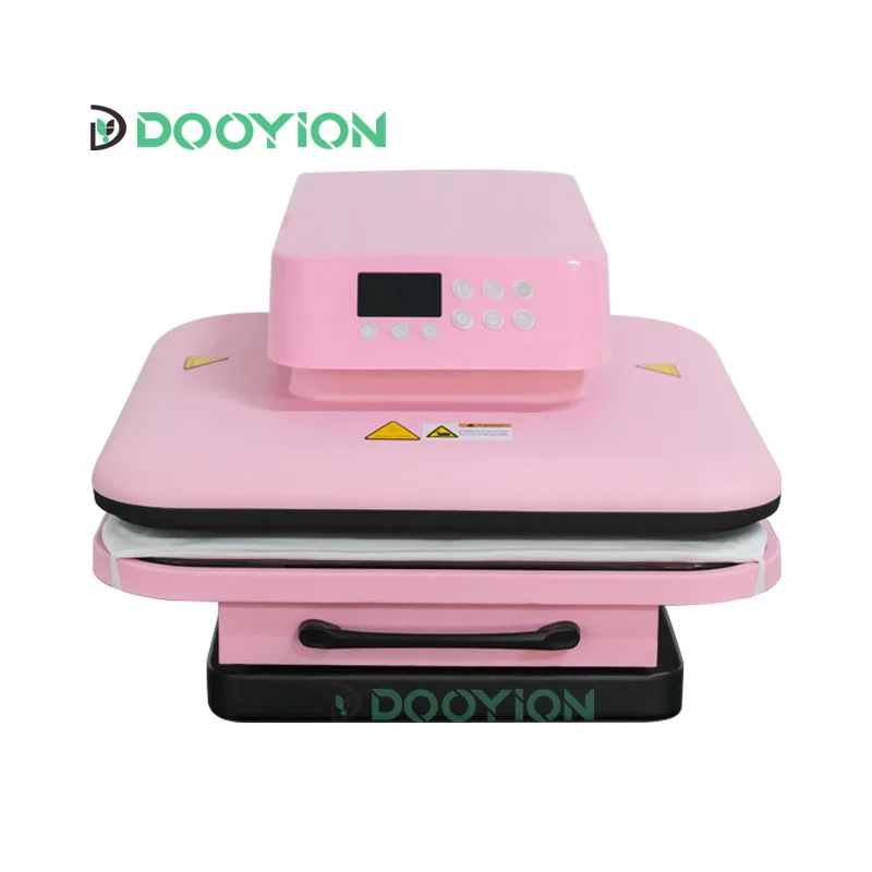 High quality height adjustable electric dtf or sublimation printing automatic hot press portable t-shirt bag fabric