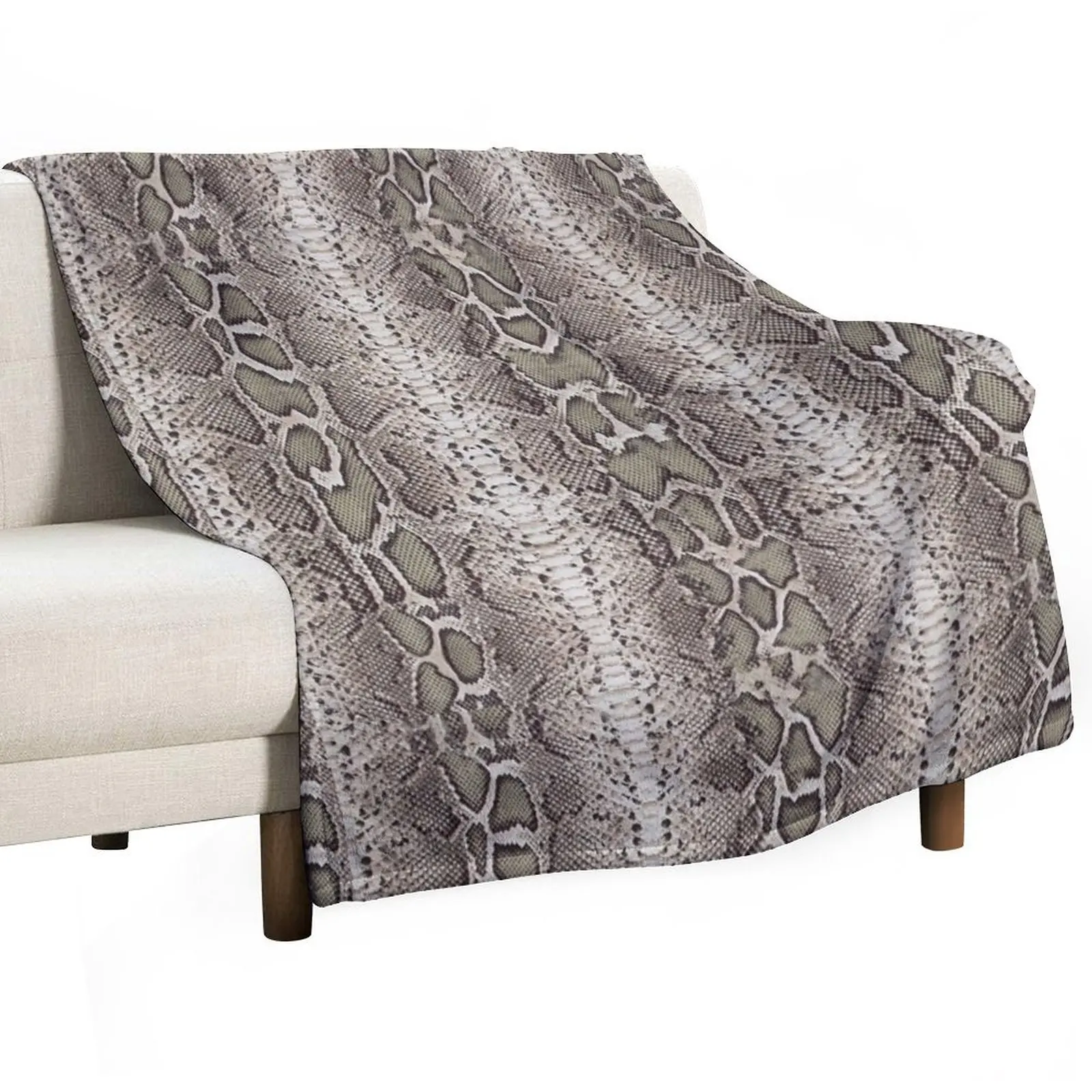 SnakeSkin Print Throw Blanket Multi-Purpose Single Thermals For Travel Soft Big Soft Beds Camping Blankets