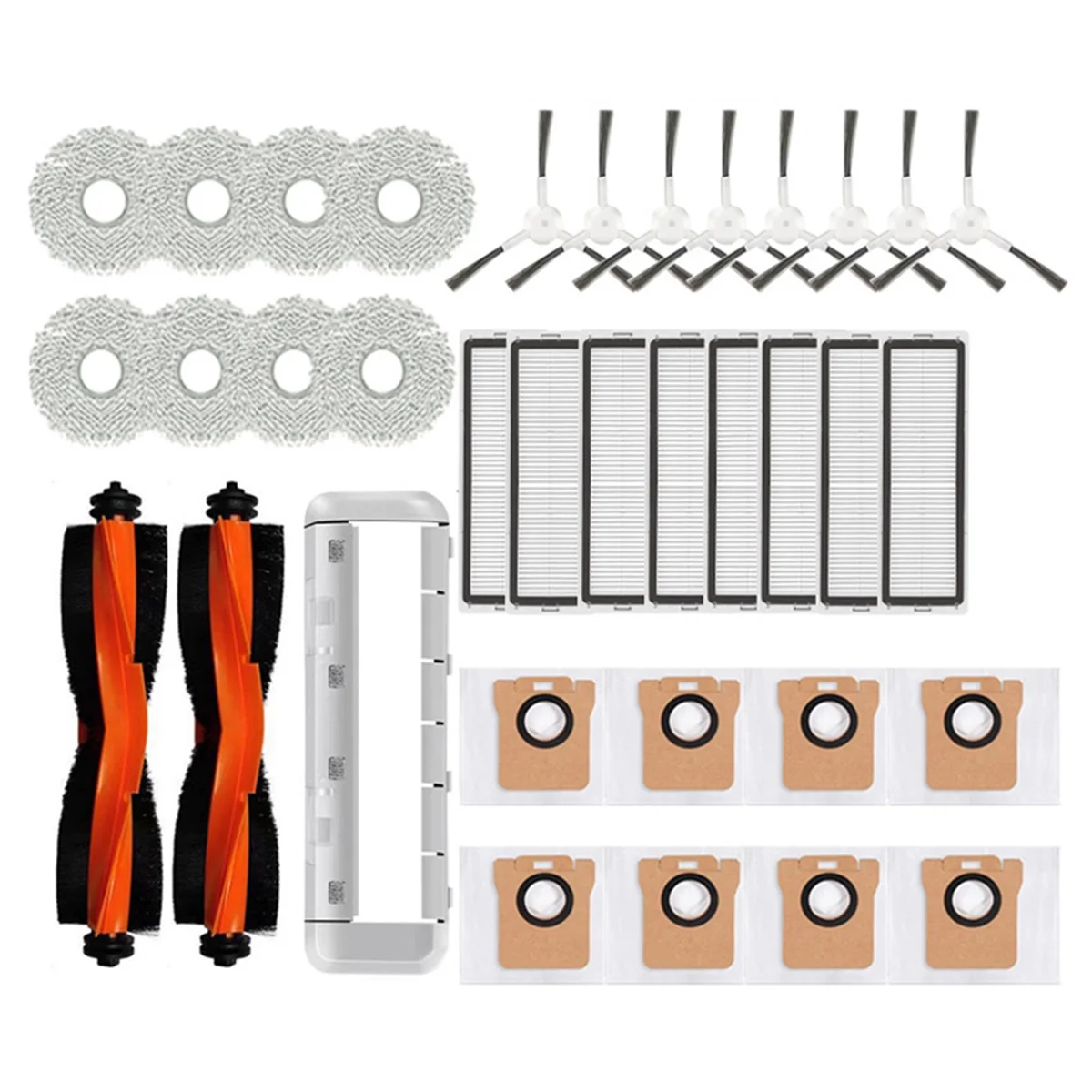 Vendita calda per Robot aspirapolvere X20 + X10 + / X20 Plus X10 Plus Accessori per aspirapolvere Spazzola laterale principale Filtro per sacchetto per la polvere in tessuto