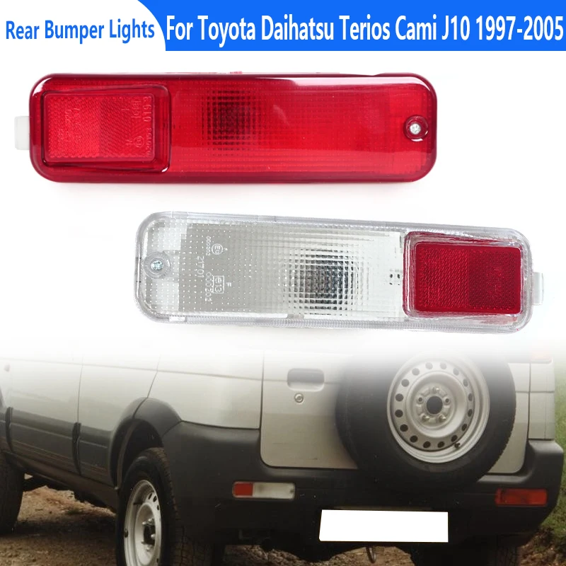 For Toyota Daihatsu Terios Cami J10 1997-2005 Car Rear Bumper Brake Light Fog Light Assembly Tail Rear Reflector Lamp With Bulb