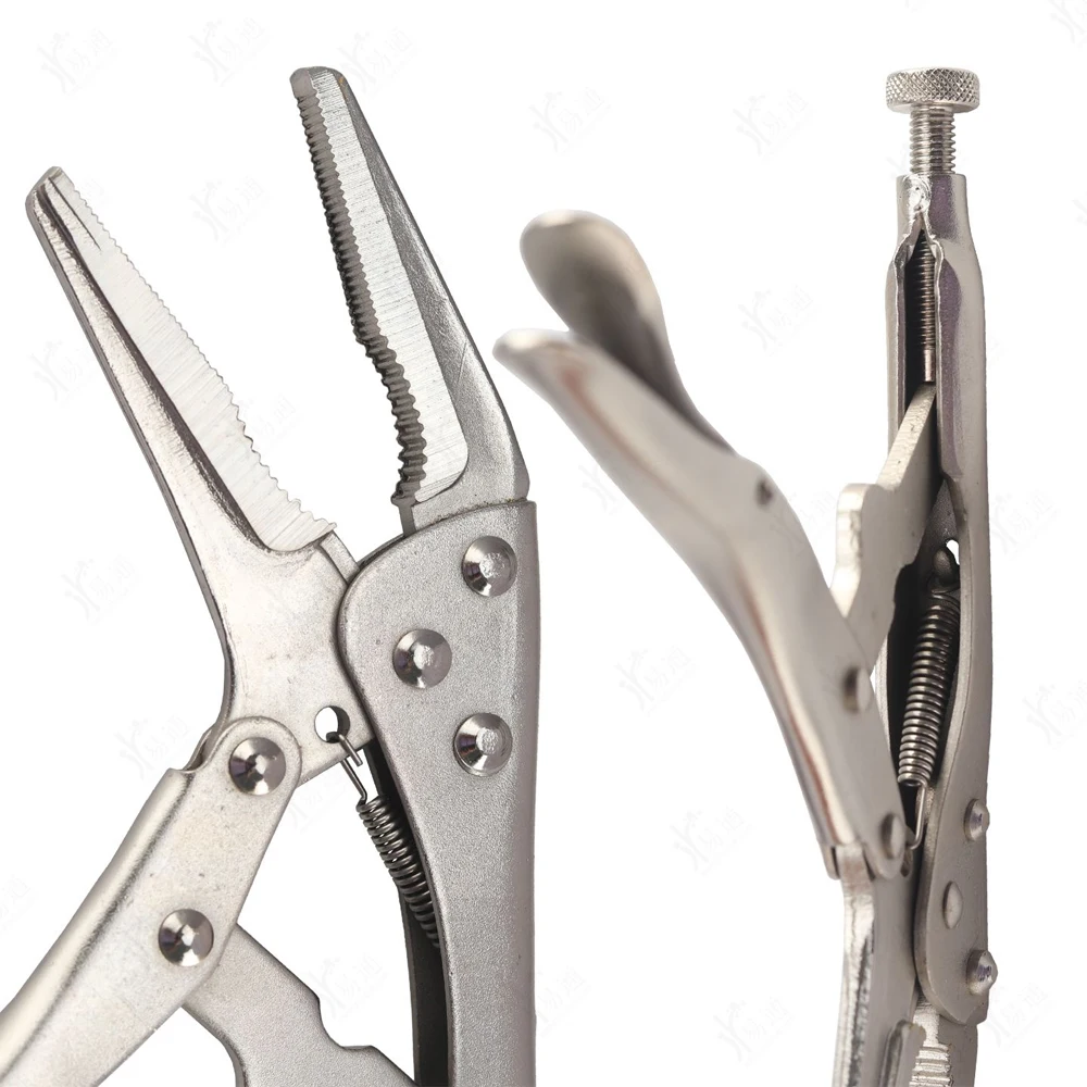 1PC 9 inch Stainless Steel Long Nose Jaw Locking Pliers Assorted Locking Welding Clamp High Quality Vise Grip Locking Pliers