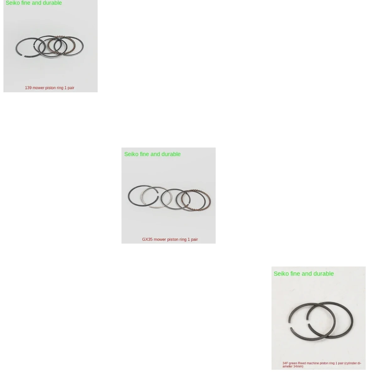 1SET For Four Stroke 139/140/GX35 Lawn Mower Piston Ring Two Stroke 40-5 Lawn Mower Brush Cutter Piston Assembly