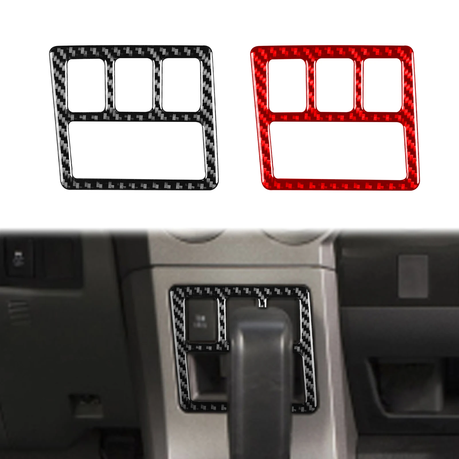 

Real Carbon Fiber Car Adjust Switch Frame Stickers For Toyota Tundra 2007-2013