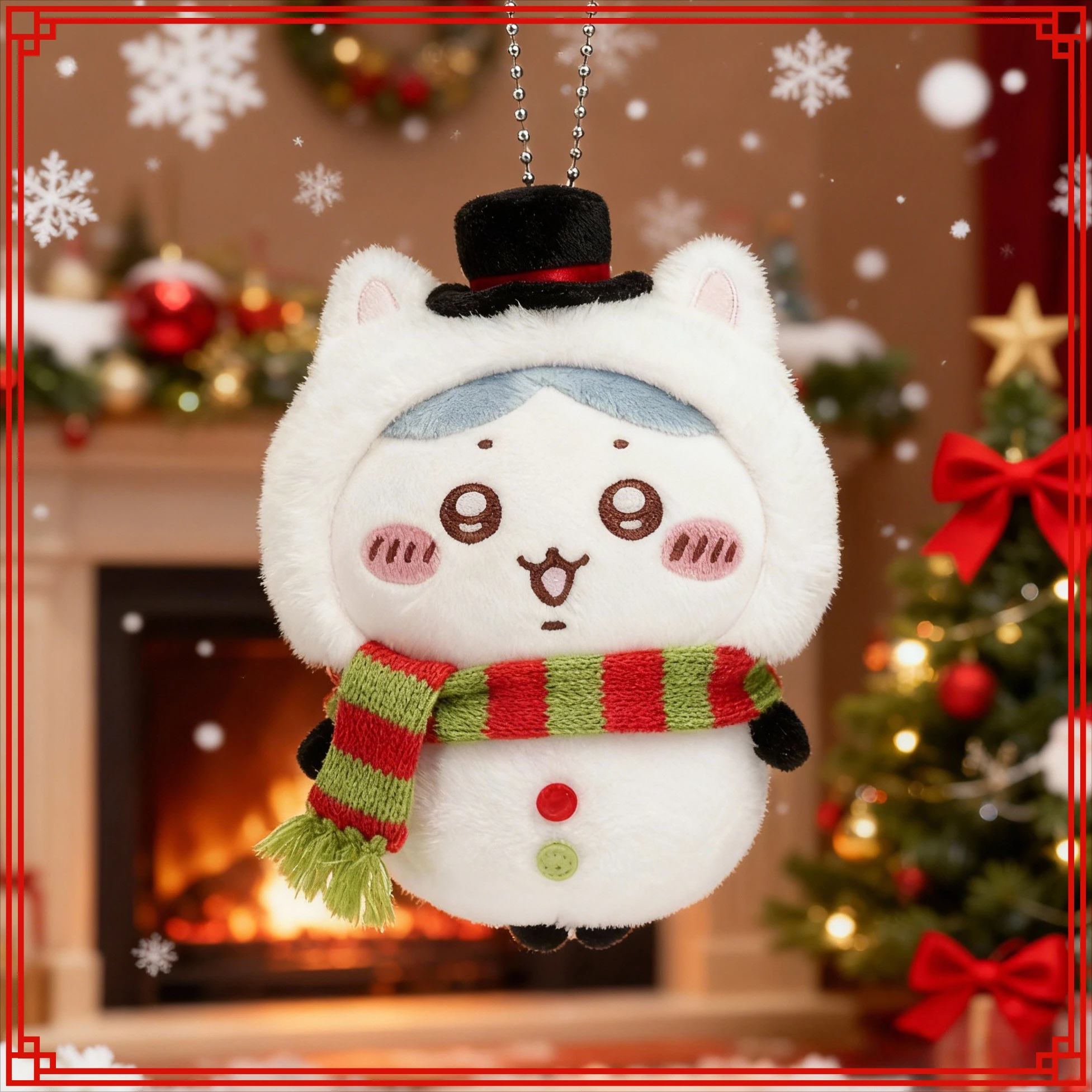 

New Chiikawa Christmas themed pendant Christmas figurine gift cute pendant hanging ornament bag pendant in stock usagi hachiwera