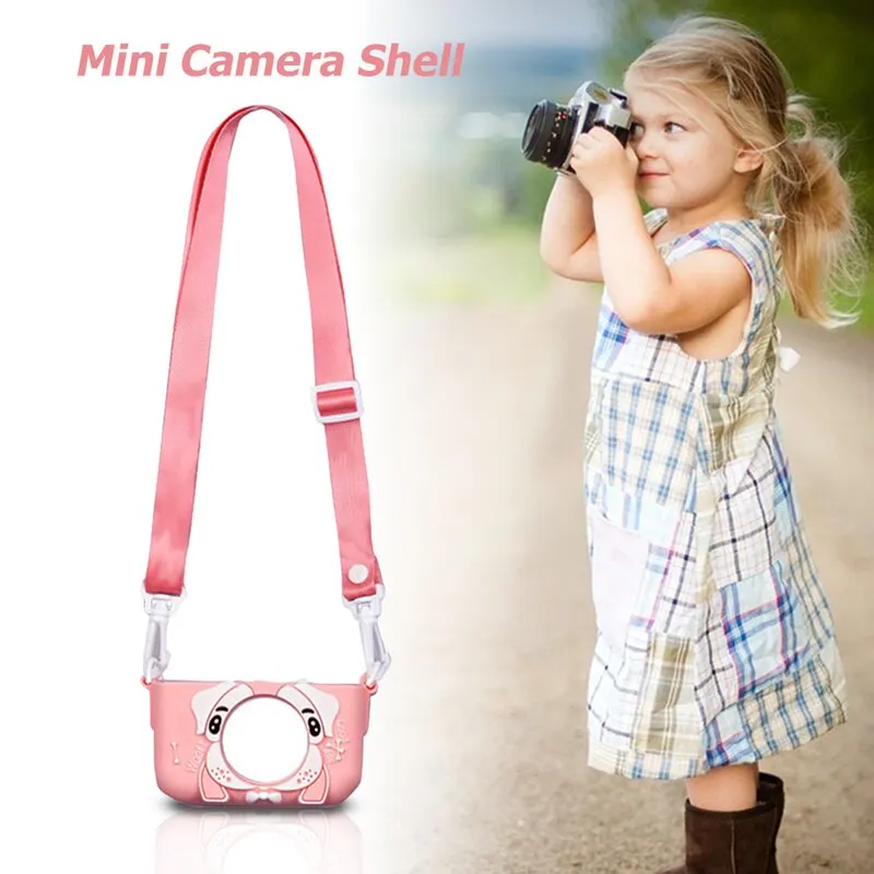 Kids Camera Protective Cover Case Children Camera Silicone Shell Cute Cartoon Camera Toys Child Outdoor Photography Camera Cover