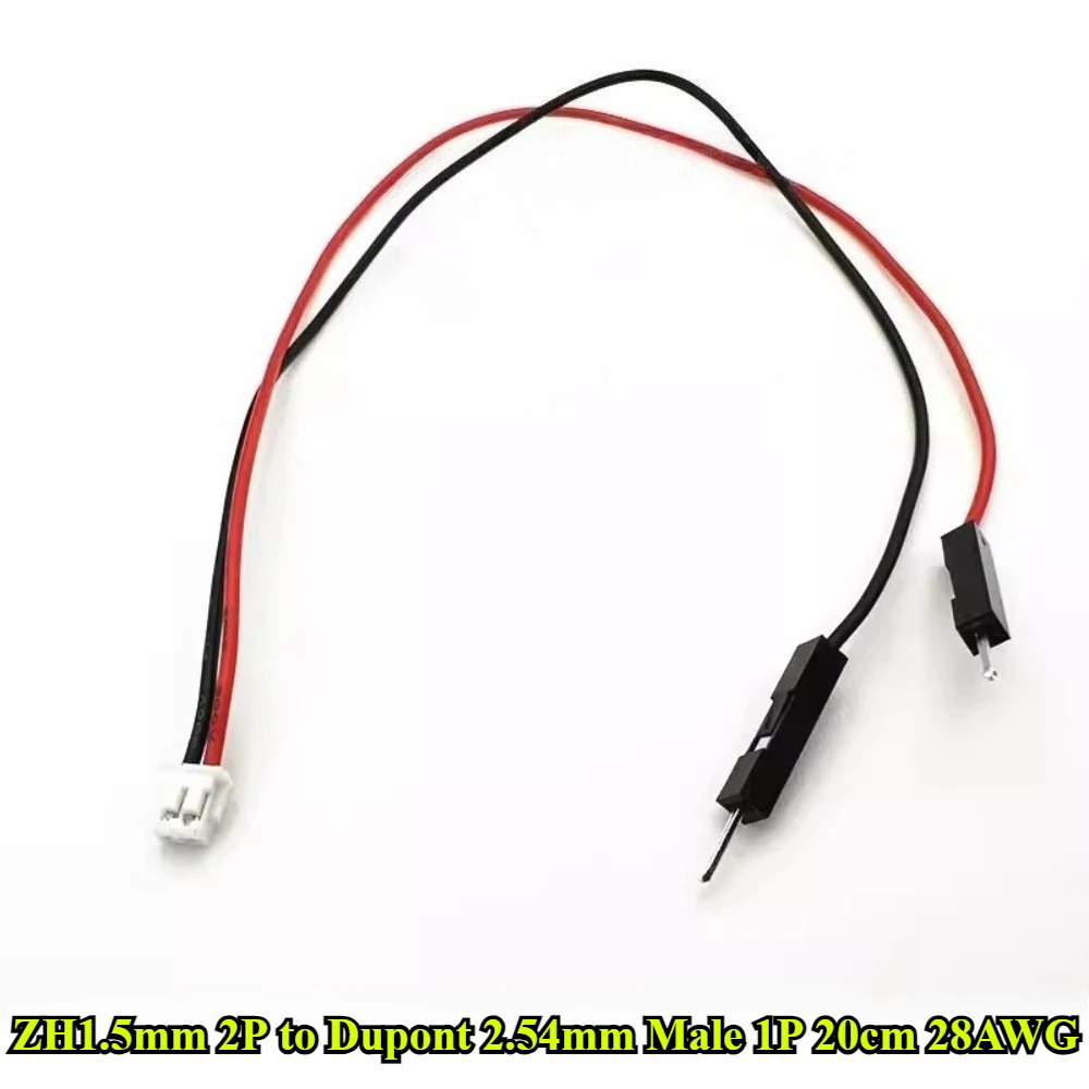 

10Pcs/lot ZH1.5mm 2P/3P/4P/5P/6P to Dupont 2.54mm Male head 1P Terminal Wire Length 20cm 28AWG Electronic Wire Connector