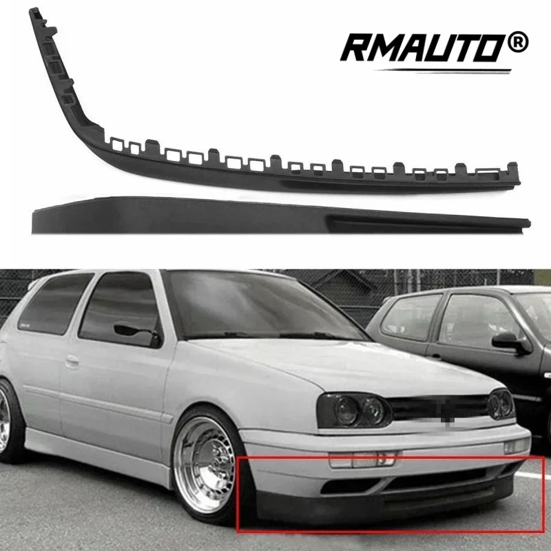 

1 Pair Euro Car Front Deep Bumper Chin Spoiler Lip Sport Valance Splitter For VW Golf MK3 3 VR6 Car Accessories Body Kit