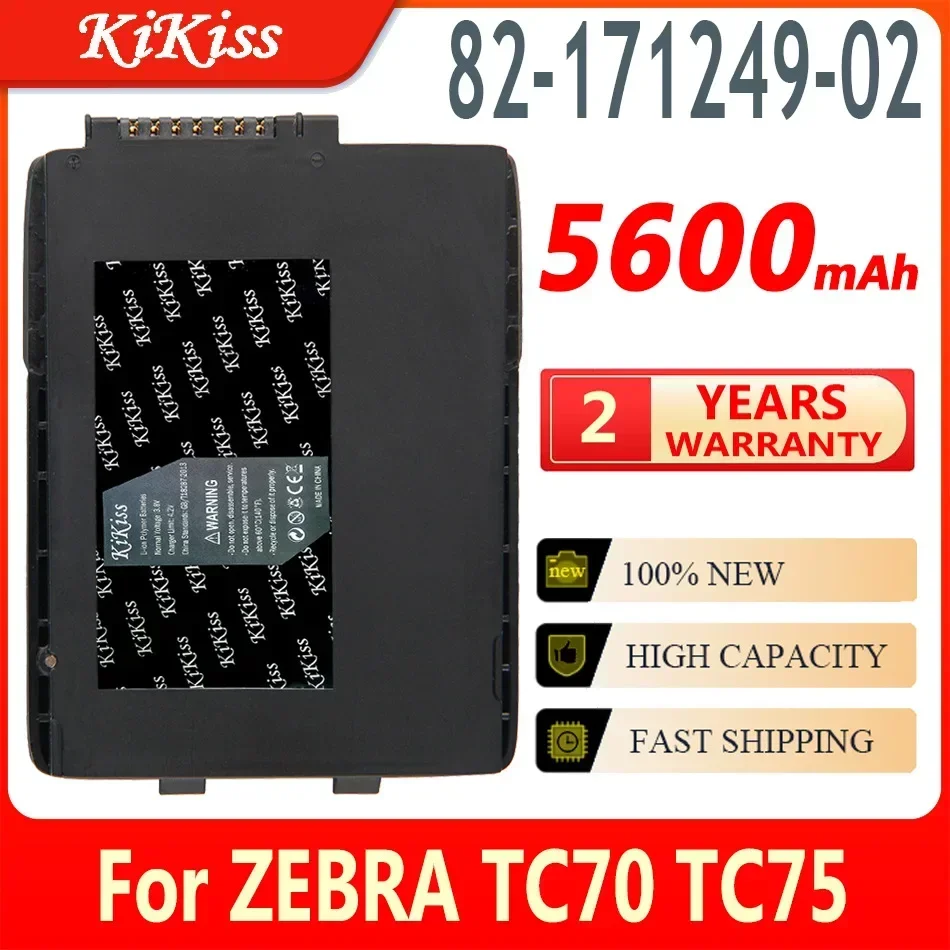 

5600mAh KiKiss Powerful Battery 82-171249-02 82-171249-01 (TC70 ) For ZEBRA TC70 TC75 Symbol Scanner Large Capacity