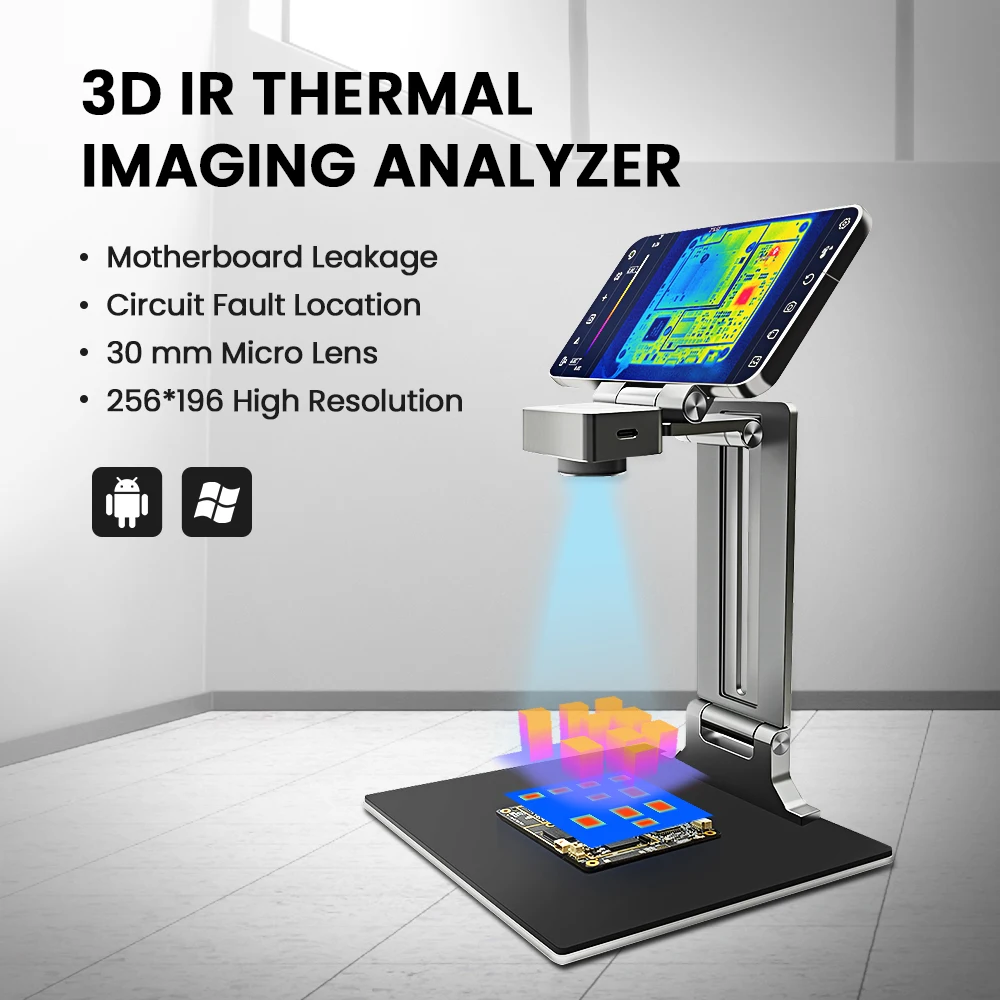 Mileseey 256*192 Resolution 3D Thermal Camera Analyzer For Android Win OS , With Micro Lens for PCB Motherboard Repair