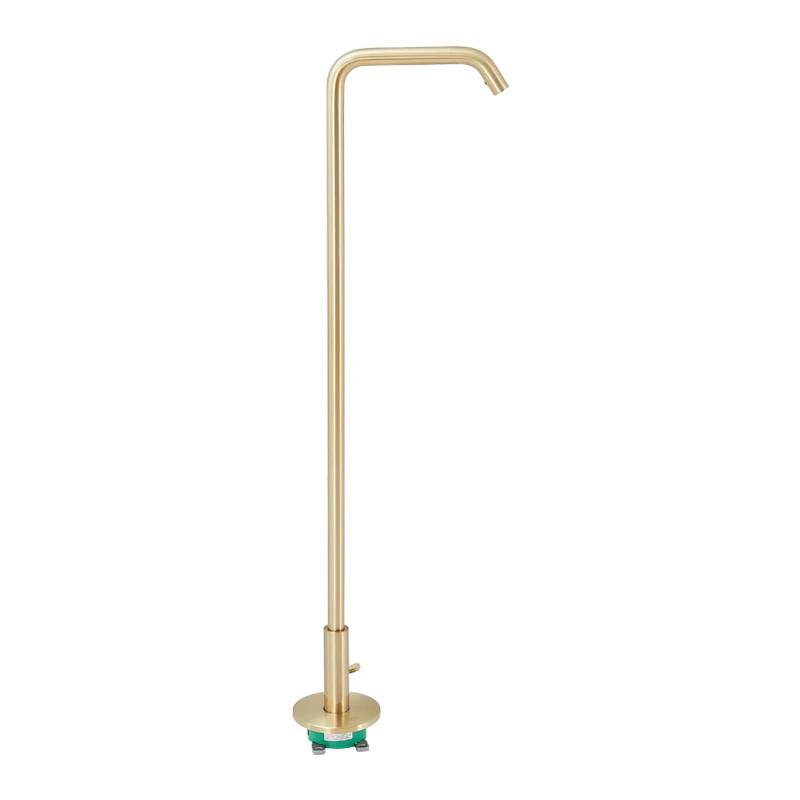 Freestanding bathtub faucet floor mount sensor hot cold faucet single handle brass mixer tap