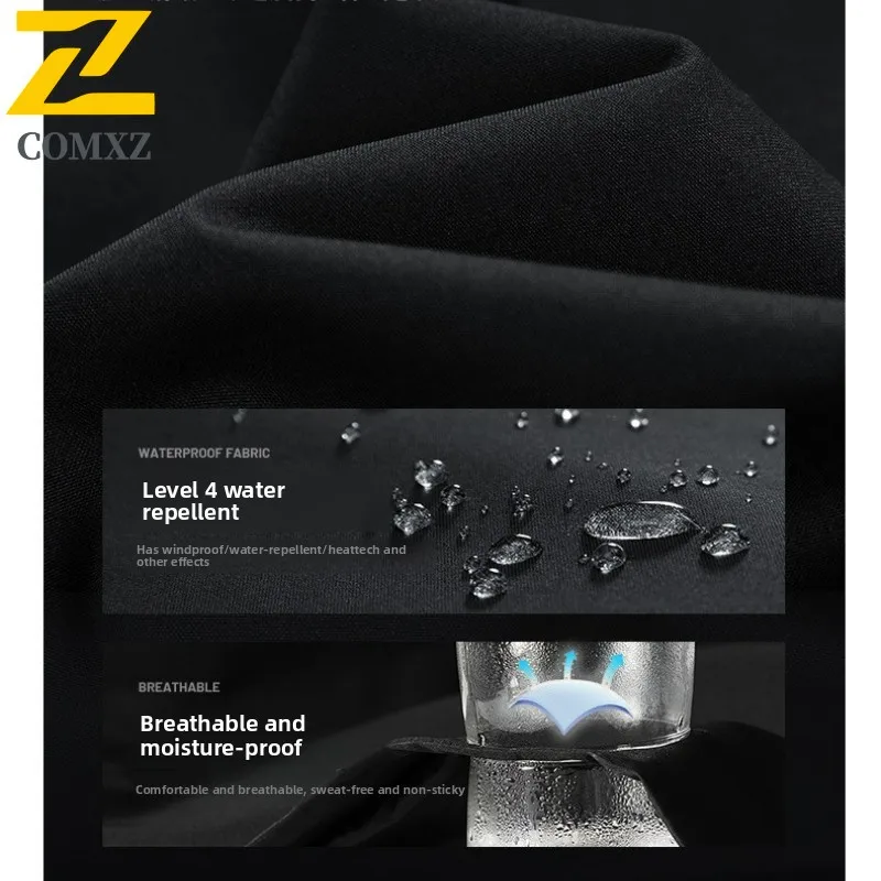 Harajuku Street Jacket Men's Casual All-match Solid Color Waterproof Windproof Jackets Autumn 2025 Baseball stand collar Coat