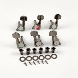 6pcs Sealed Guitar String Pegs Locking Tuners 3L3R Tuning Pegs String Tuner Acoustic Guitar Tuner Machine Head Knob 3Left 3Right