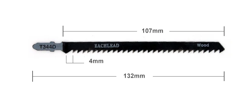 

5Pcs/Set T344D Jigsaw Blades For Wood/Fiberboards/Plastic Fast Cut Power Tools Accessories total length 132mm 6TPI DIY