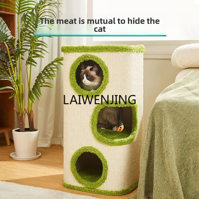 LYN climbing frame cat tree integrated sisal bucket multi-layer cat nest warm products do not occupy an area