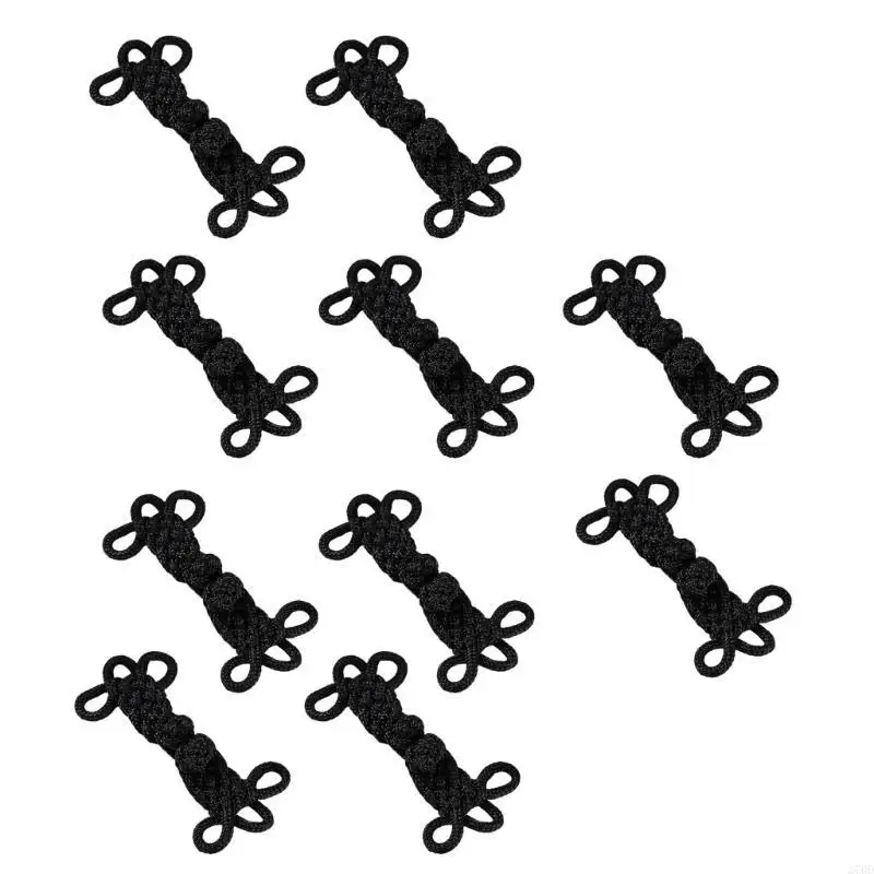 270D 10Pcs Handmade Beaded Fasteners Chinese Knot Closure Button Cheongsam Decoration Traditional Costume Garment Accessories