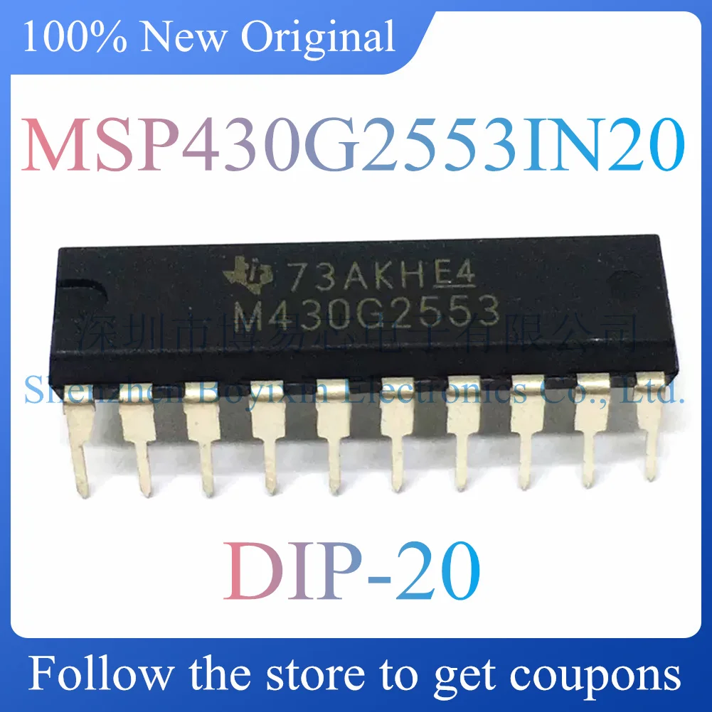 MSP430G2553IN20 Produto Original, DIP-20, Novo