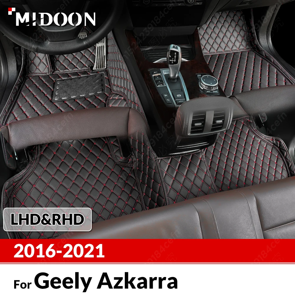 

Автомобильные коврики для Geely Azkarra/Atlas 2016 2017 2018 2019 2020 2021, пользовательские автомобильные подушечки для ног, аксессуары для ковров