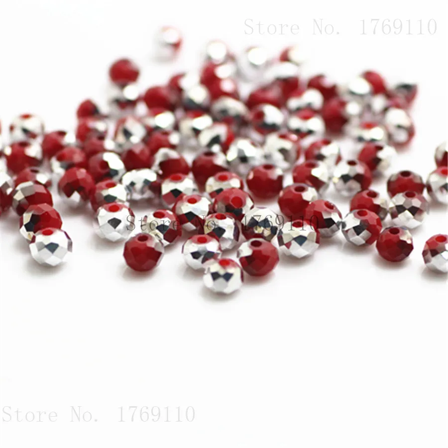 Isywaka Tender Rose Color 3*4mm125pcs Rondelle  Austria faceted Crystal Glass Beads Loose Spacer Round Beads for Jewelry Making